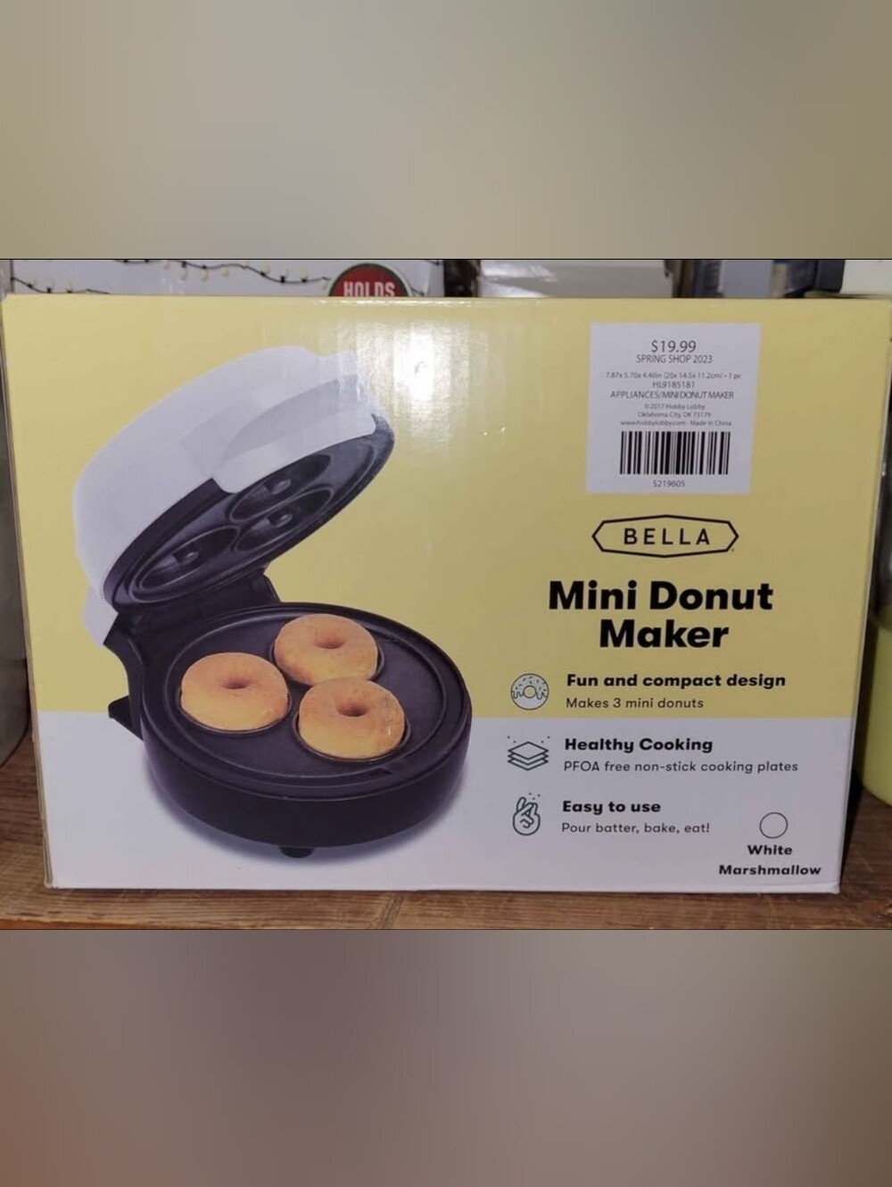 Mini Donut Maker - Yellow Box